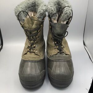 Sorel Dominator Felt Lined Winter Snow Boots Dark Green Women's 6